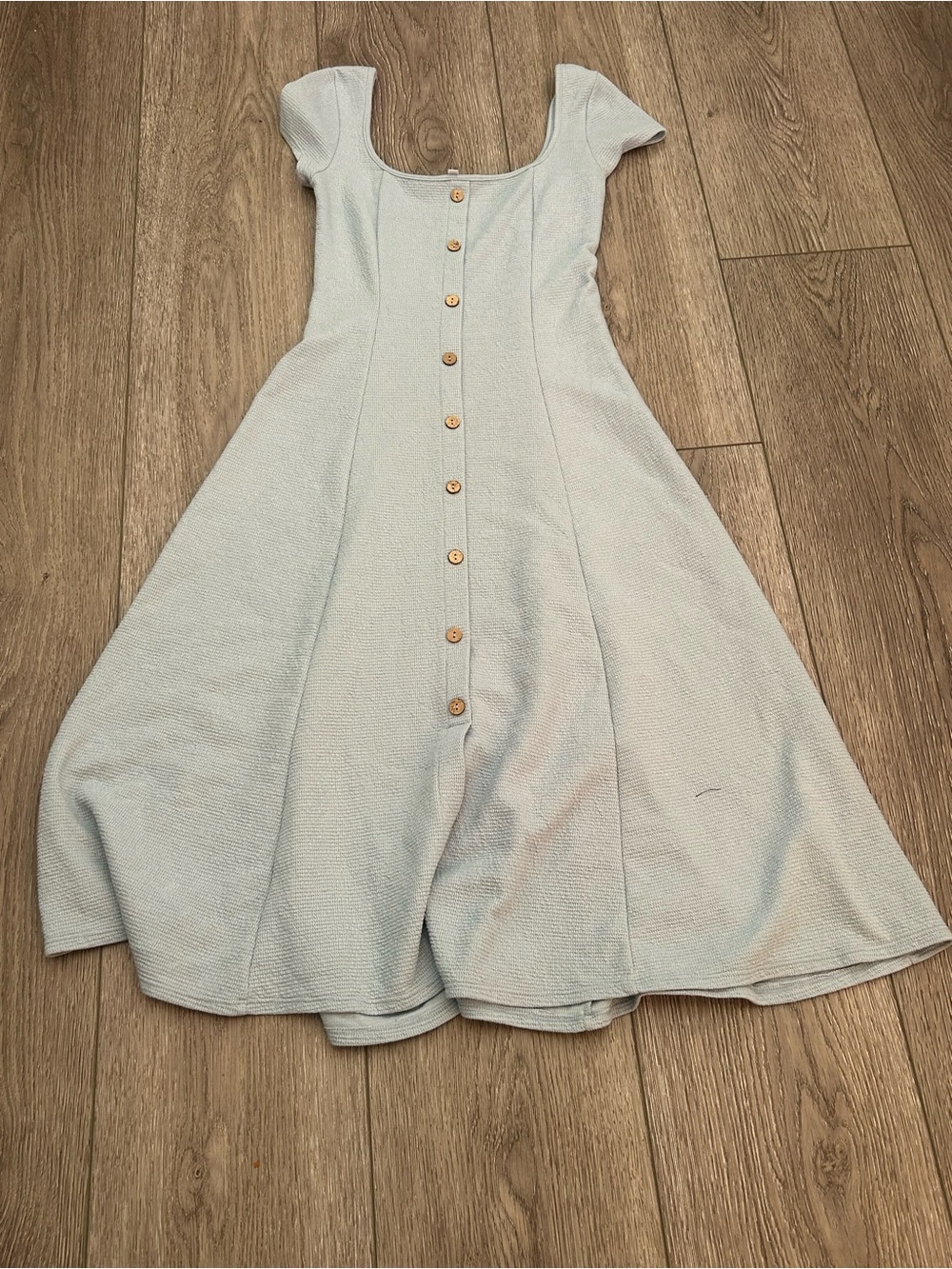 Fashion Nova Just A Moment Scoop Neck Midi Dress Blue L